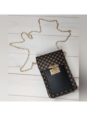 Mini Graphic Print Twist Lock Chain Crossbody Bag - New Without Tags